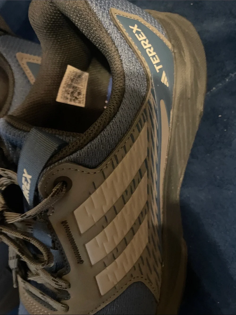 adidas Terrex Men's Blue and Brown Trail Sneakers